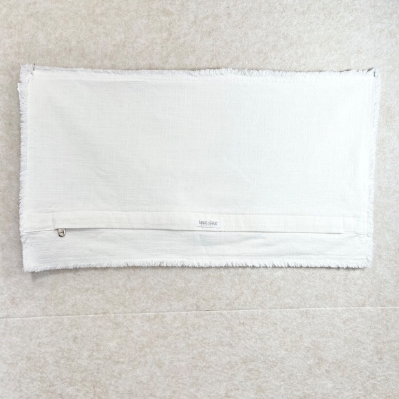 "How Sweet it Is to be Loved by You" White Cotton Lumbar Pillow Cover - Picture 6 of 7